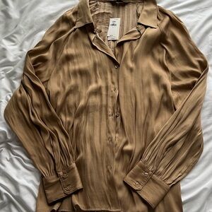 Banana Republic Camel Button-Up Shirt